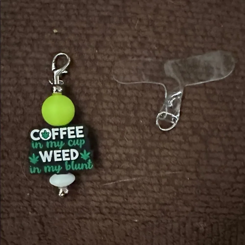 Coffee & Cannabis Interchangeable Cell Phone Charm | Cute Accessory for Case or